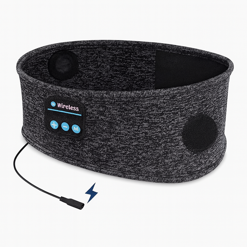 Diadema para dormir con máscara para ojos manos libres para viajes y deportes