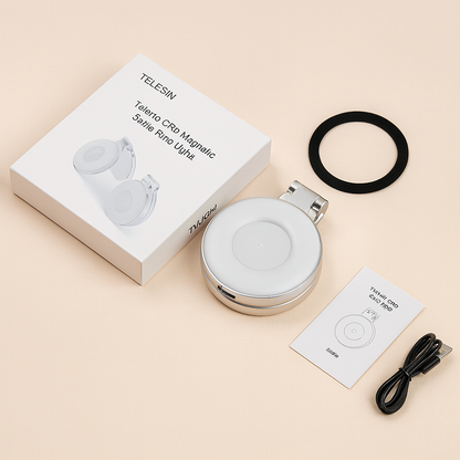 Luz de belleza, hebilla ultrafina para teléfono, rotación de 360°, estiramiento, herramienta de fotografía para transmisión en vivo