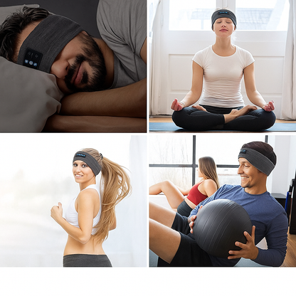 Diadema para dormir con máscara para ojos manos libres para viajes y deportes