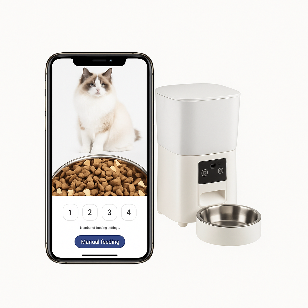 Comedero Automático para Mascotas Wifi con Aplicación Smart Life
